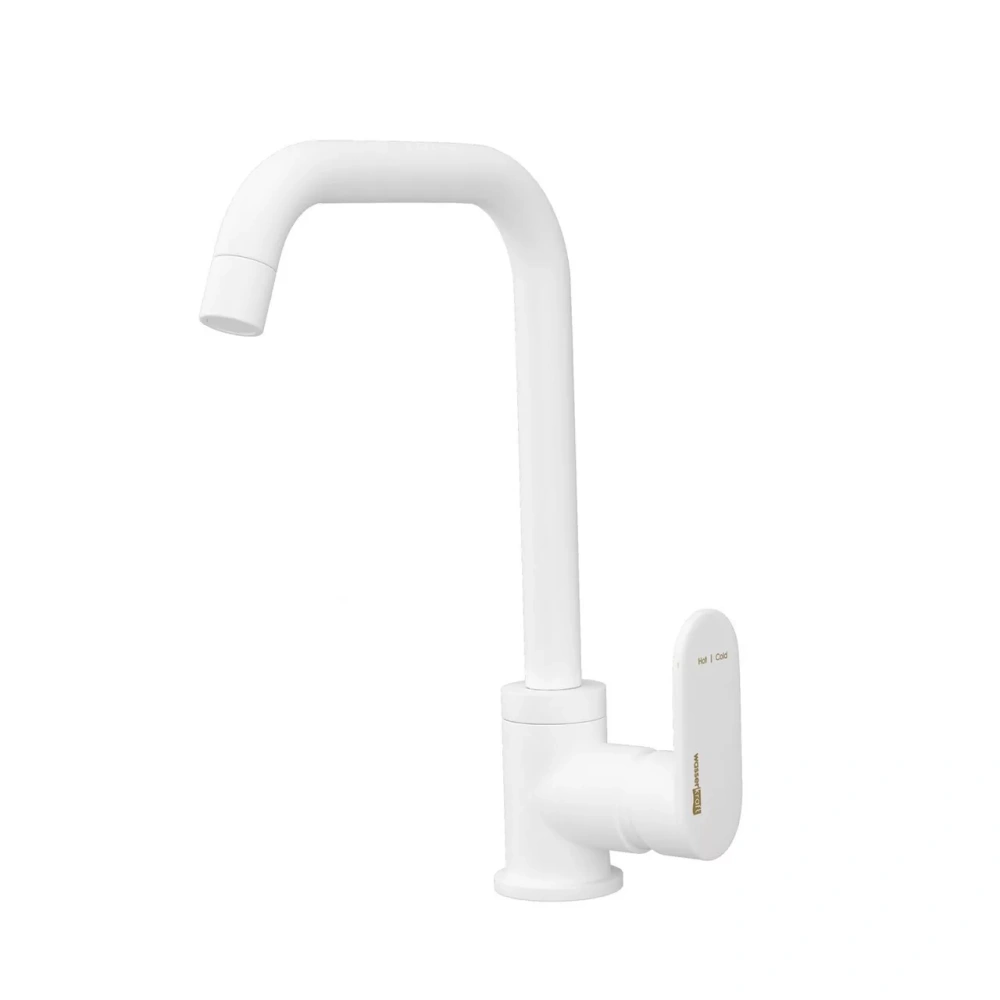 Смеситель для кухни WasserKraft Mindel 8507 белый Soft-touch от магазина Vanna-Vanna.ru!