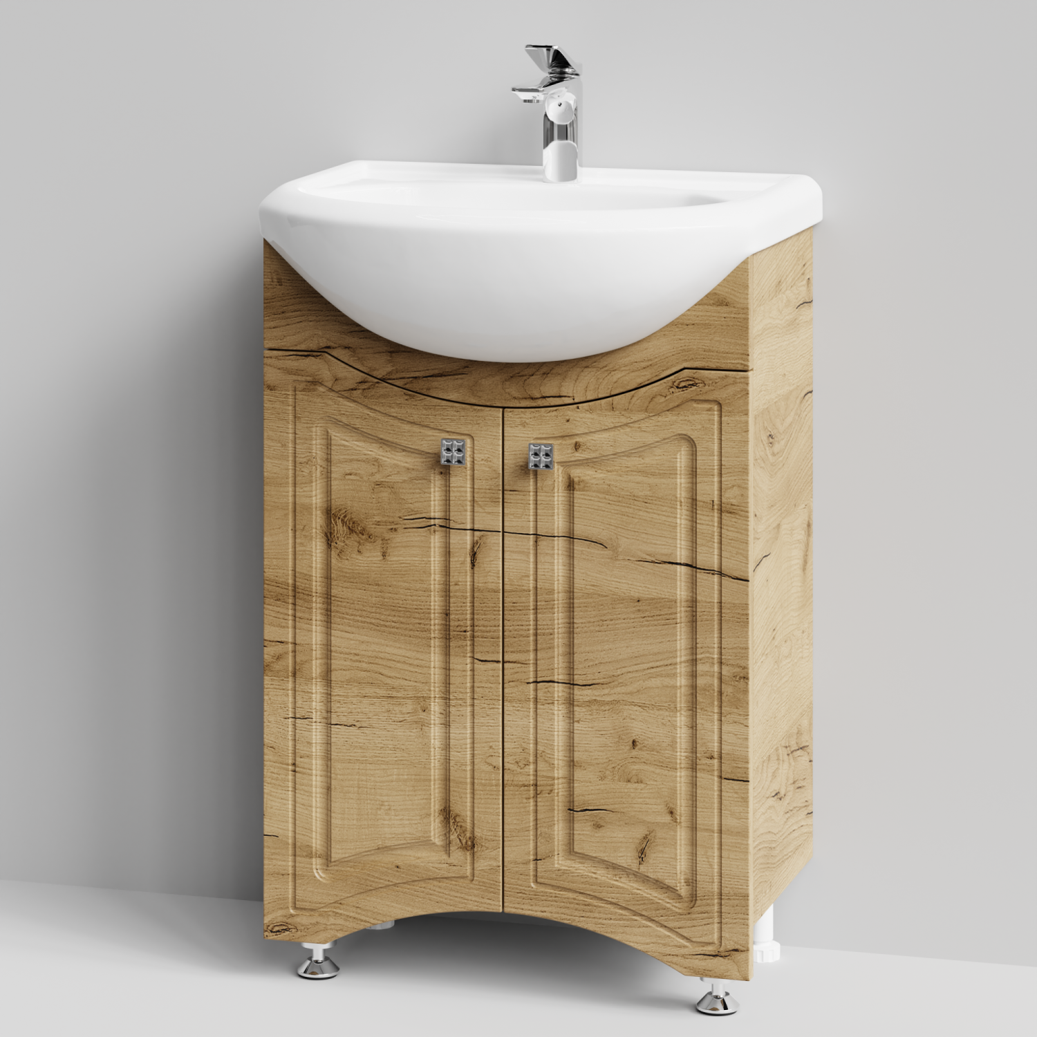 Тумба с раковиной Адам 55 напольная, Дуб Тортуга