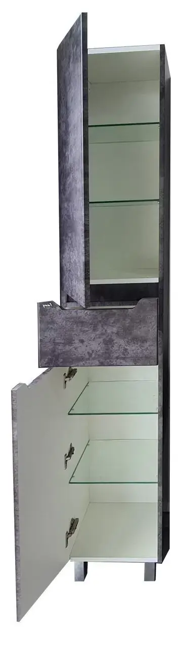 Пенал Emmy Стоун 35 L напольный, 1 ящик, темный бетон матовый