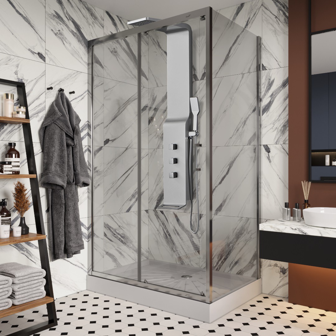 Душевая панель Ceruttispa SELLA S CT8990 из нержавеющей стали, цвет серебро