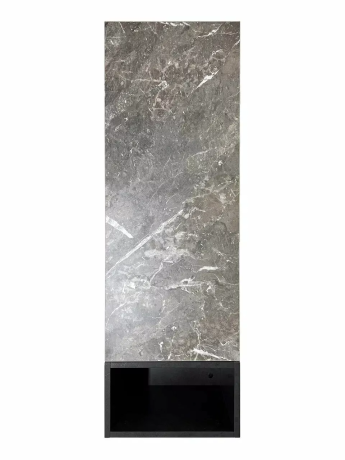 Шкаф навесной Style Line Мальта 36 с нишей, L/R, рускеала/черный