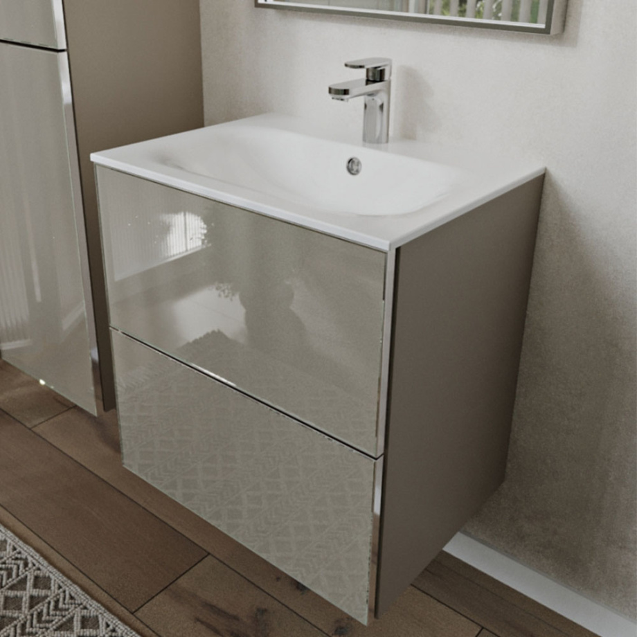 Тумба с раковиной подвесная (60 см) Terminus Vega VEG10602200501OSL, капучино