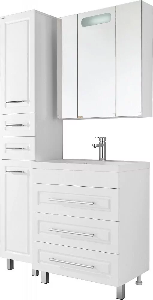 Пенал Vod-ok Арабеска 35 L/R, напольный, с корзиной, белый + 13 цветов от магазина Vanna-Vanna.ru!