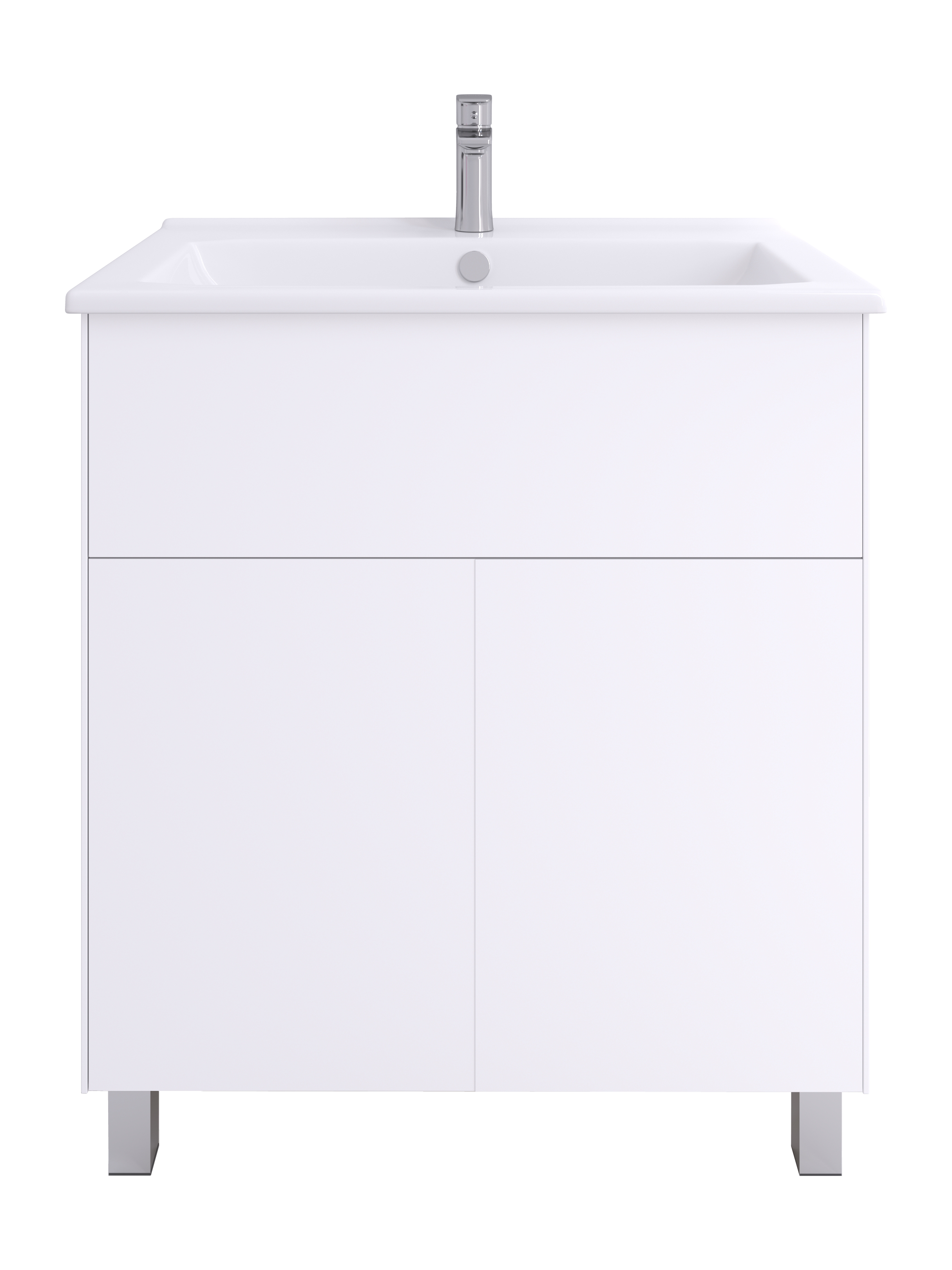 Тумба напольная Aquaton Форест Про 75 с раковиной Элина 75, белый