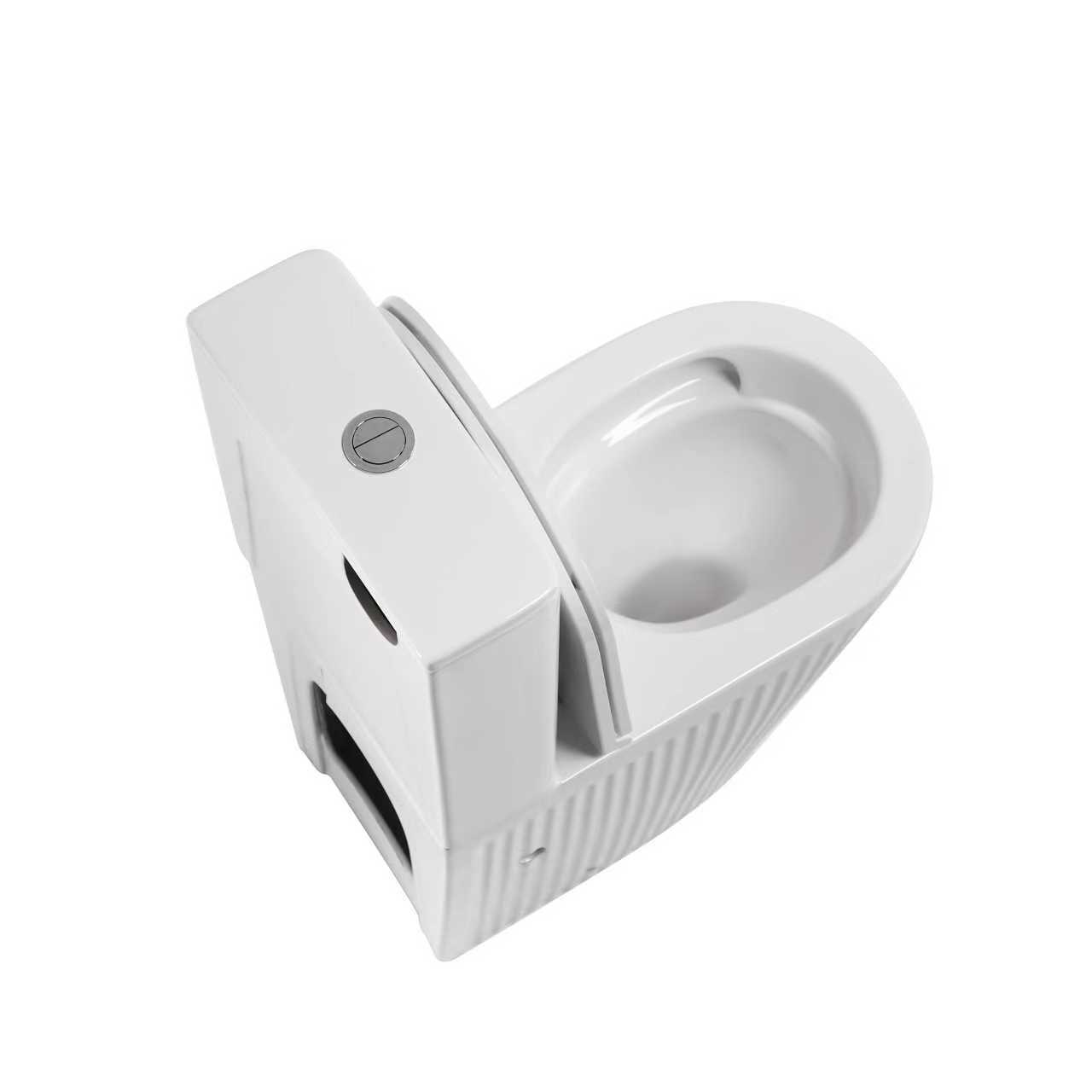 Унитаз SantiLine SL-5046 напольный, безободковый, Tornado, Арматура GEBERIT, белый