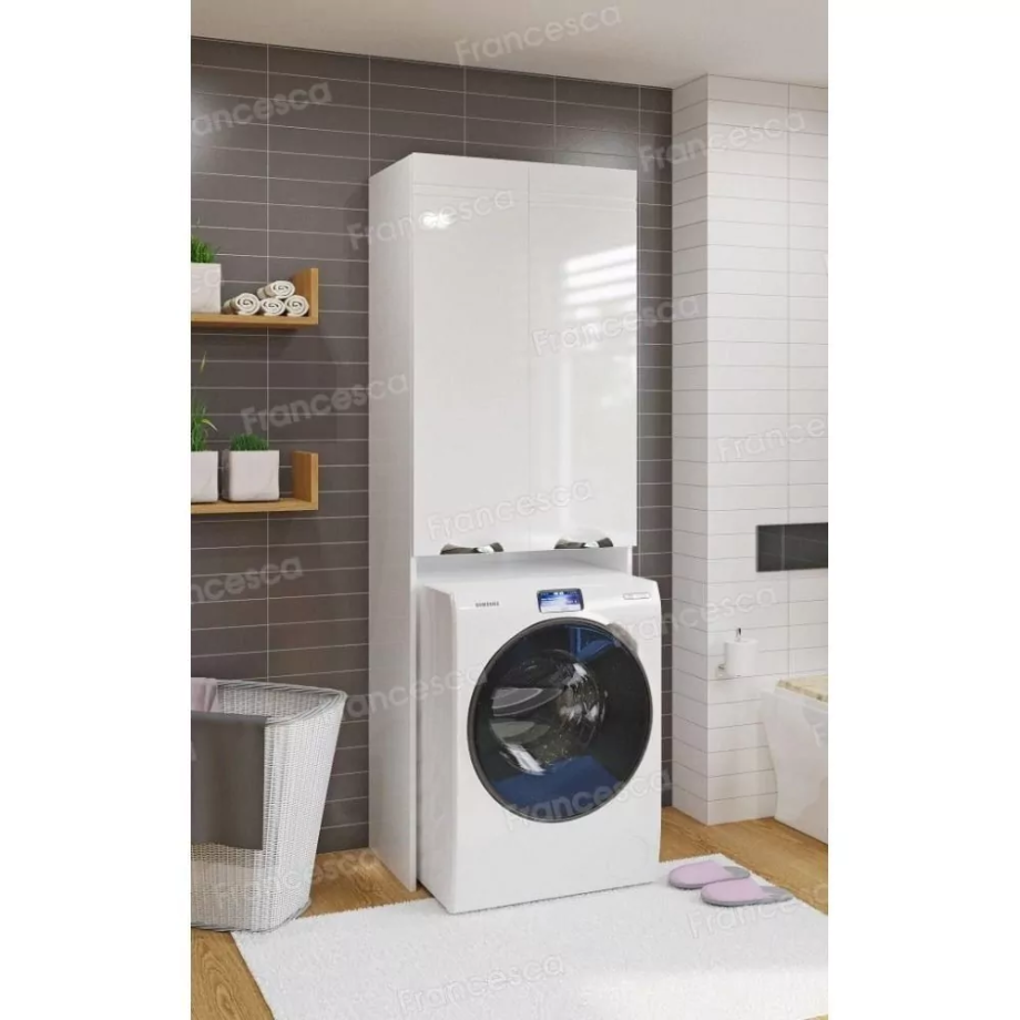Шкаф Francesca Доминго 67 напольный, для стиральной машины, белый