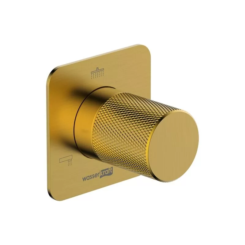 Переключатель WasserKraft A307 на 3 выхода, встраиваемый, матовое золото
