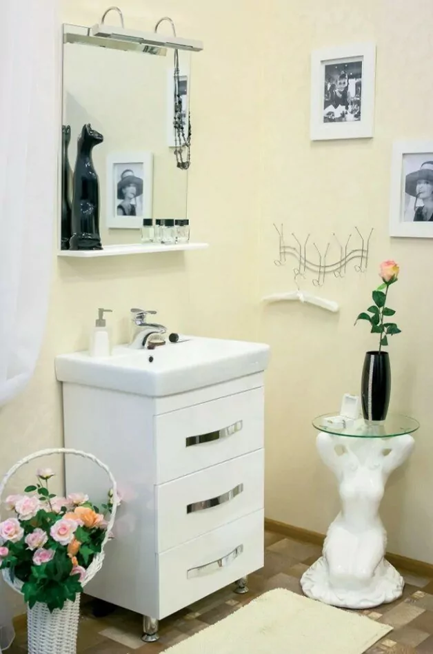 Зеркало Sanflor Одри 60 белый