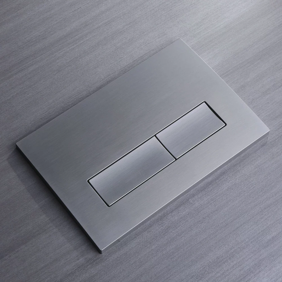 Кнопка смыва Veconi FLUSH V1, FLV1-GM, 240х162х9, пластик, оружейная сталь матовая