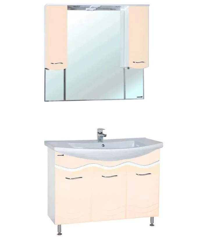 Мебель для ванной Bellezza Мари 105 комплект, напольный, бежевый