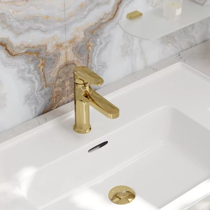 Смеситель для раковины WasserKraft Neckar 2103 глянцевое золото