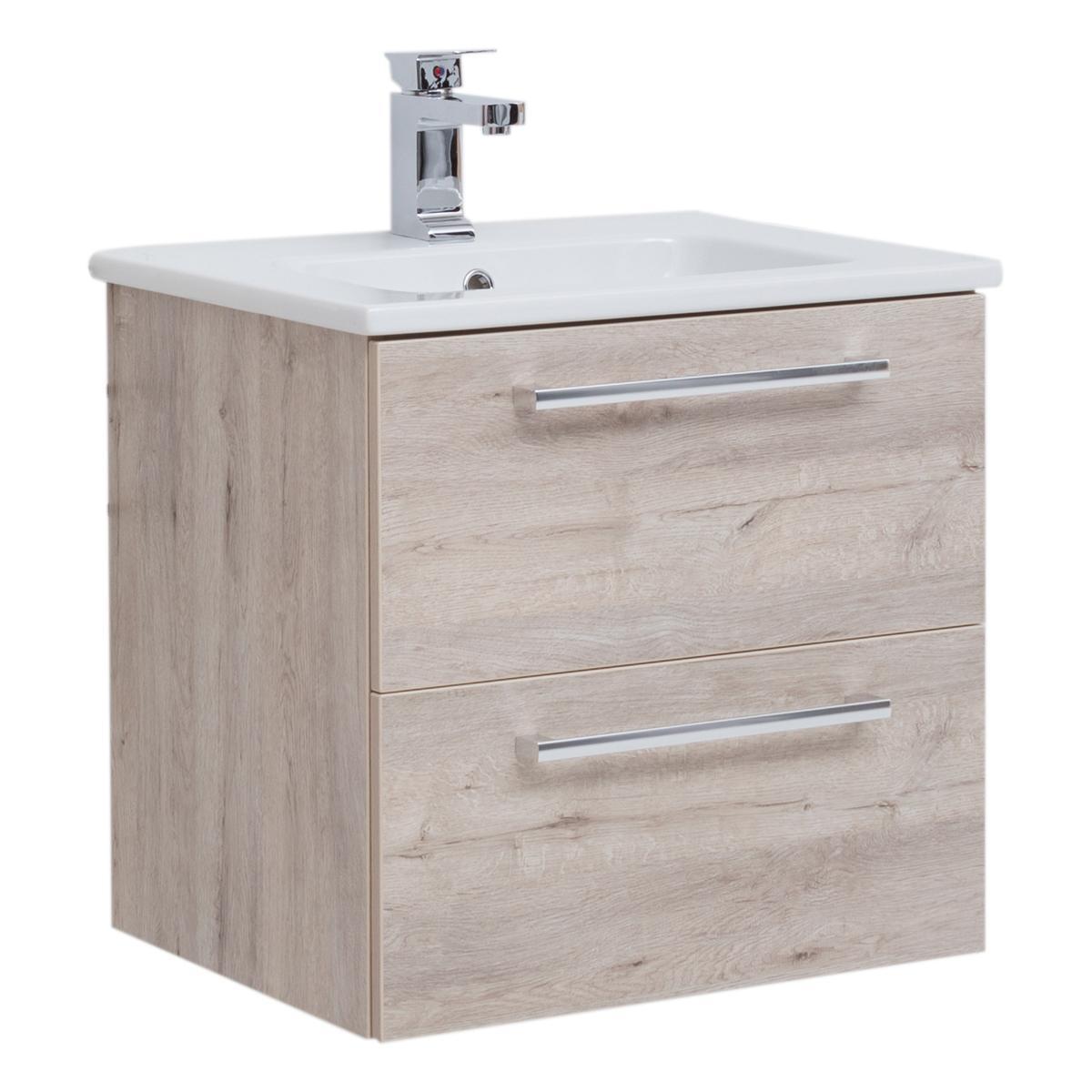 Тумба с раковиной подвесная Dreja Gio 60 см, дуб кантри