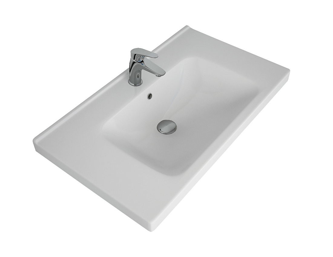 Тумба подвесная SanStar Noche 80 с раковиной Гармония 80 Графит софт