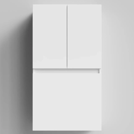 Шкаф навесной Vod-ok Тендер 60 с бельевой корзиной, белый