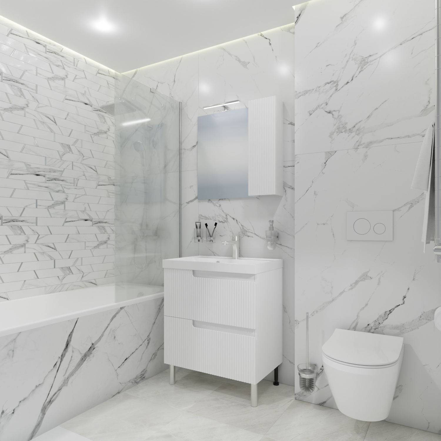 Тумба напольная Санта Альтаир 70 с раковиной Астория 70, 2 ящика, белый