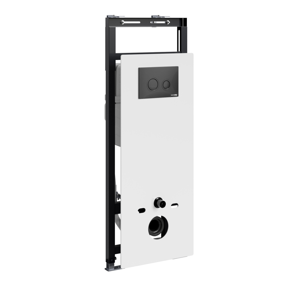 Инсталляция WasserKraft Salm 27TLT.010.ME.WH.MB01 для подвесного унитаза, с кнопкой