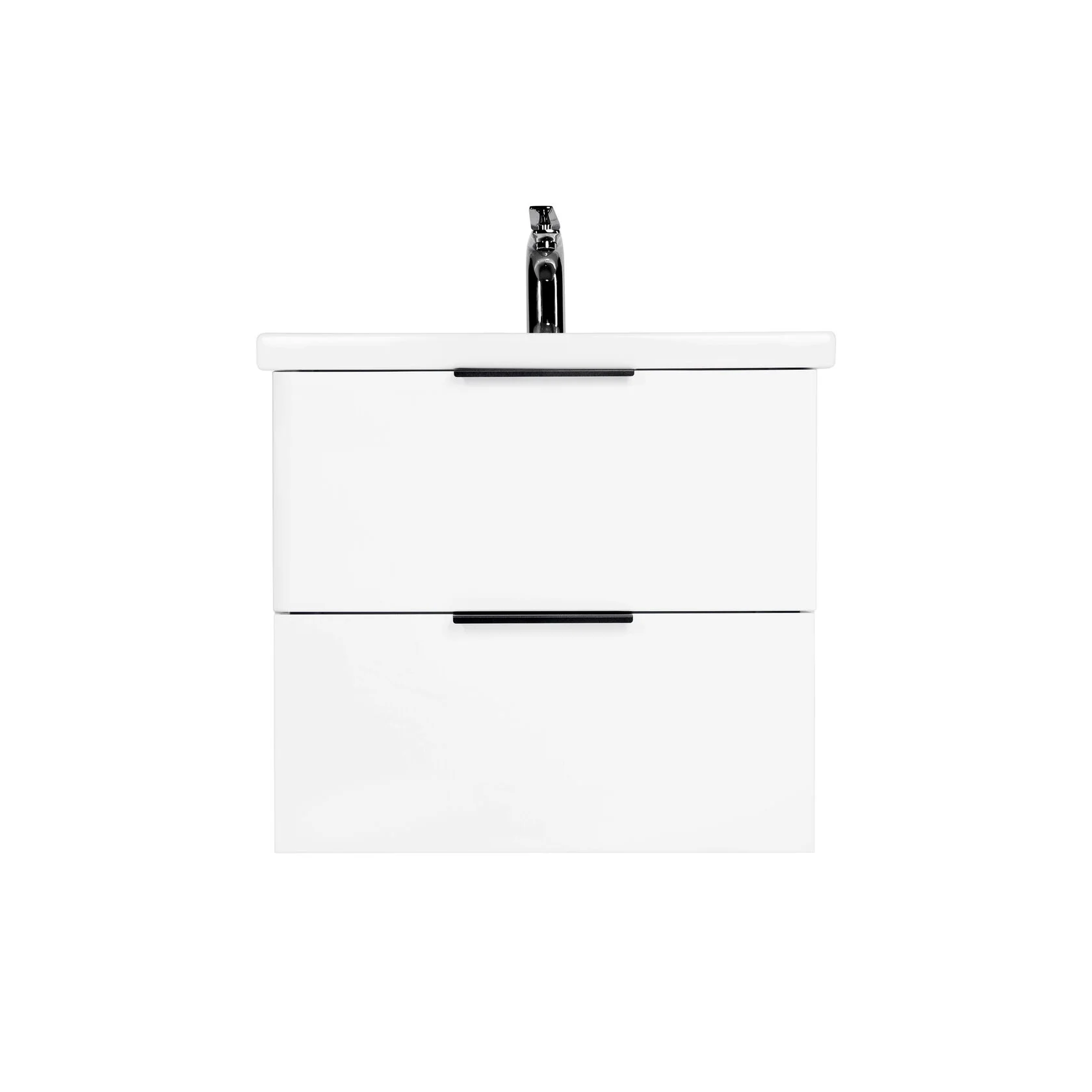 Тумба подвесная Viant Берлин 60 с раковиной Moduo 60, белый