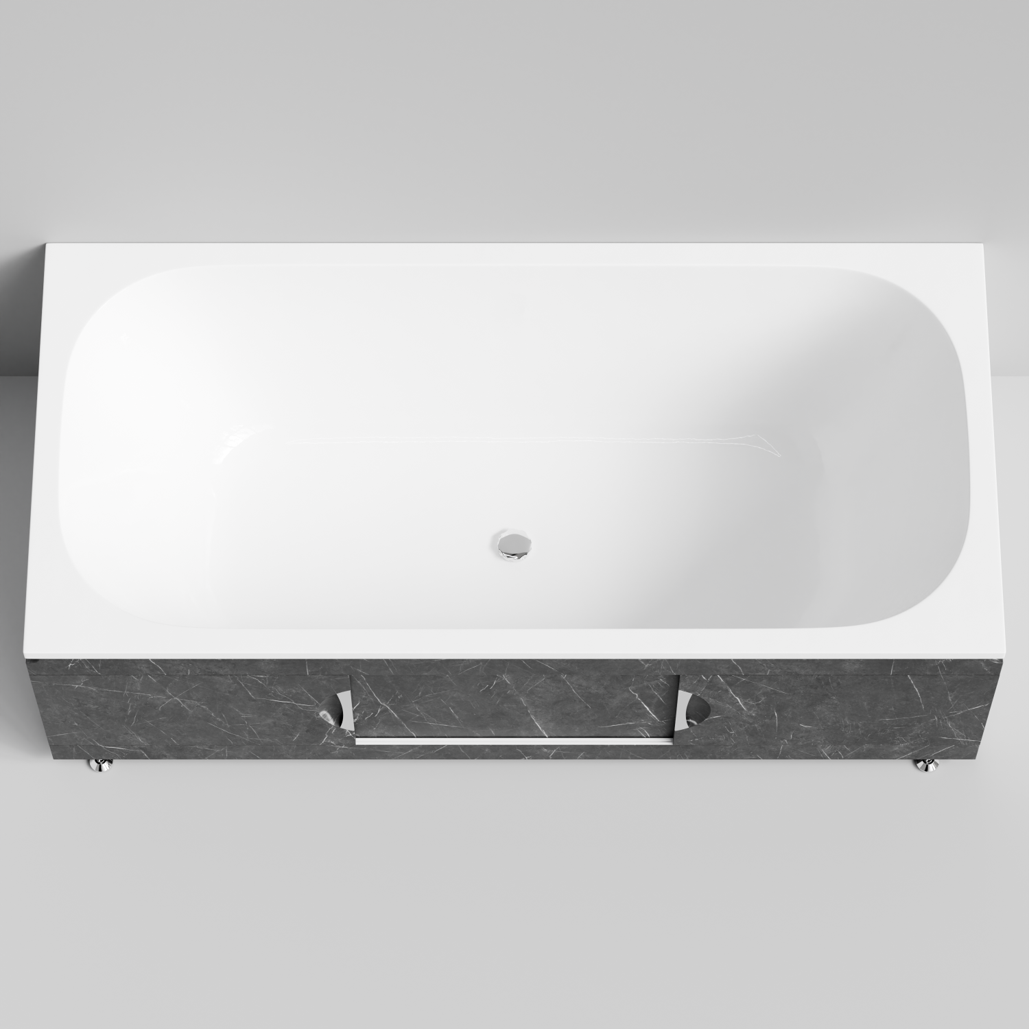 Экран под ванну Vod-ok Топ 180 раздвижной Мрамор Графит софт тач