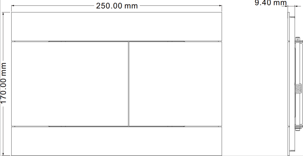 Кнопка смыва Iberica Blanca INOX-R, нержавеющая сталь, механическая, хром матовый