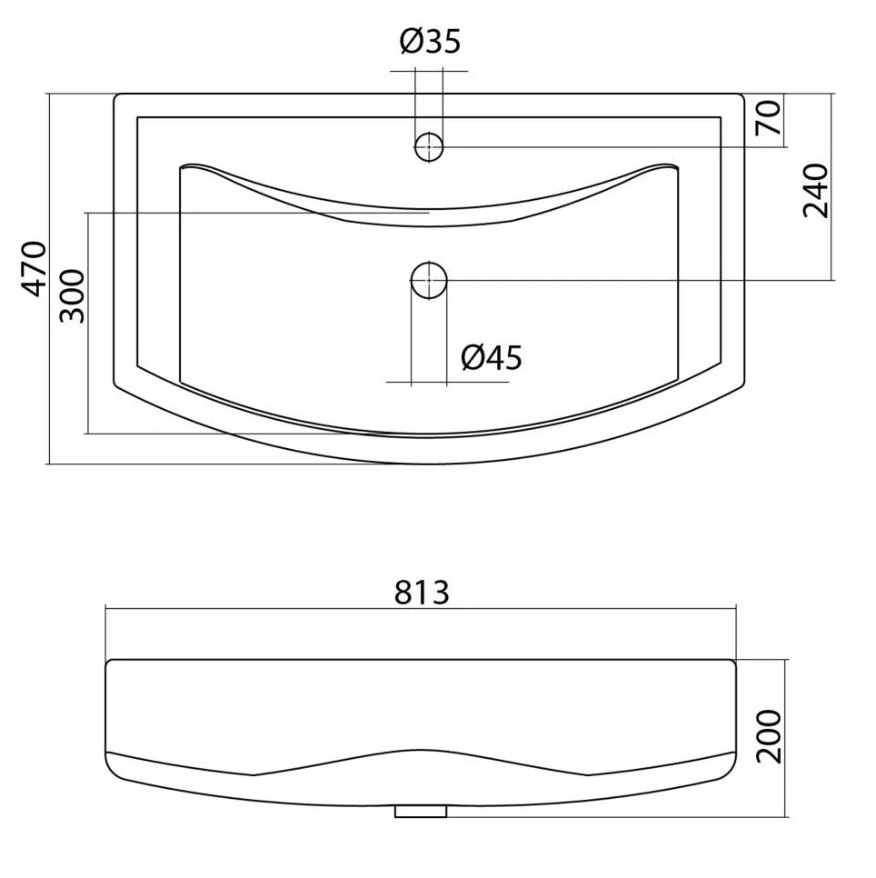 Тумба Emmy Агата с раковиной Балтика 80 напольная, 3 двери, белая
