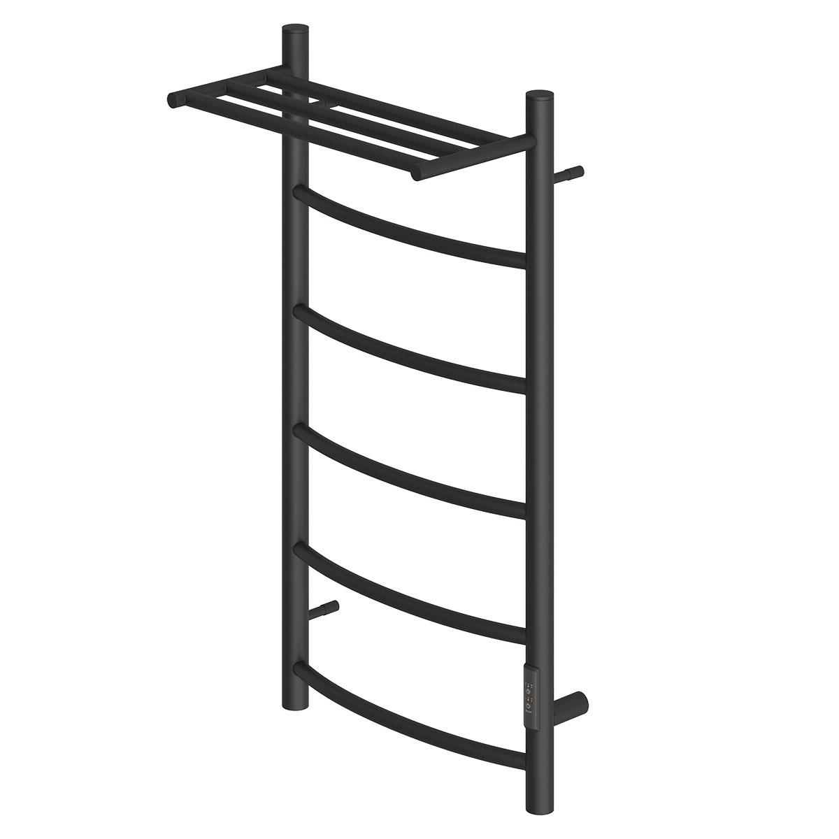 Полотенцесушитель электрический APEXTERMO Corona CR01184BM 800x400 с полкой, черный матовый