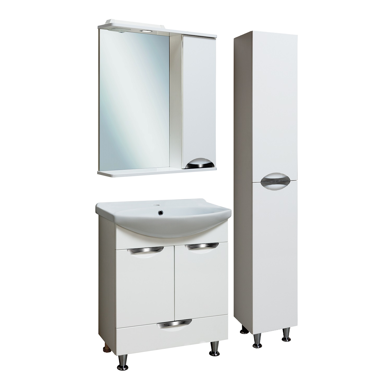 Тумба напольная Runo Барселона 65 с раковиной Стиль 65, белый