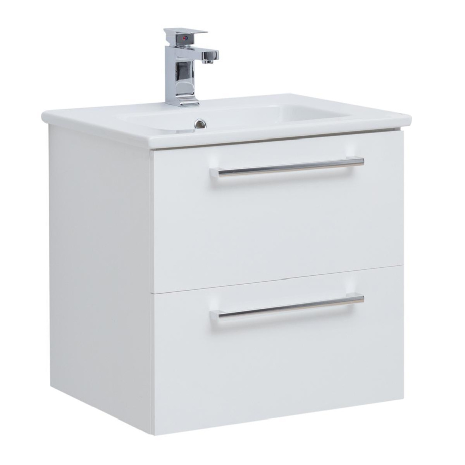 Тумба с раковиной подвесная Dreja Gio 60 см, белый