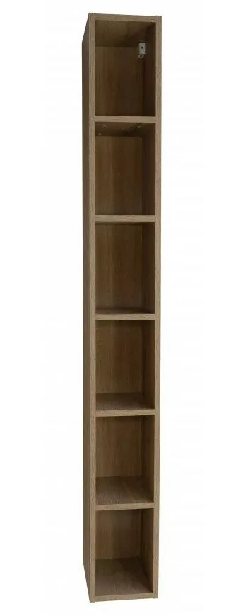 Пенал Bellezza Рона 20 подвесной, с открытыми полками, натуральный дуб