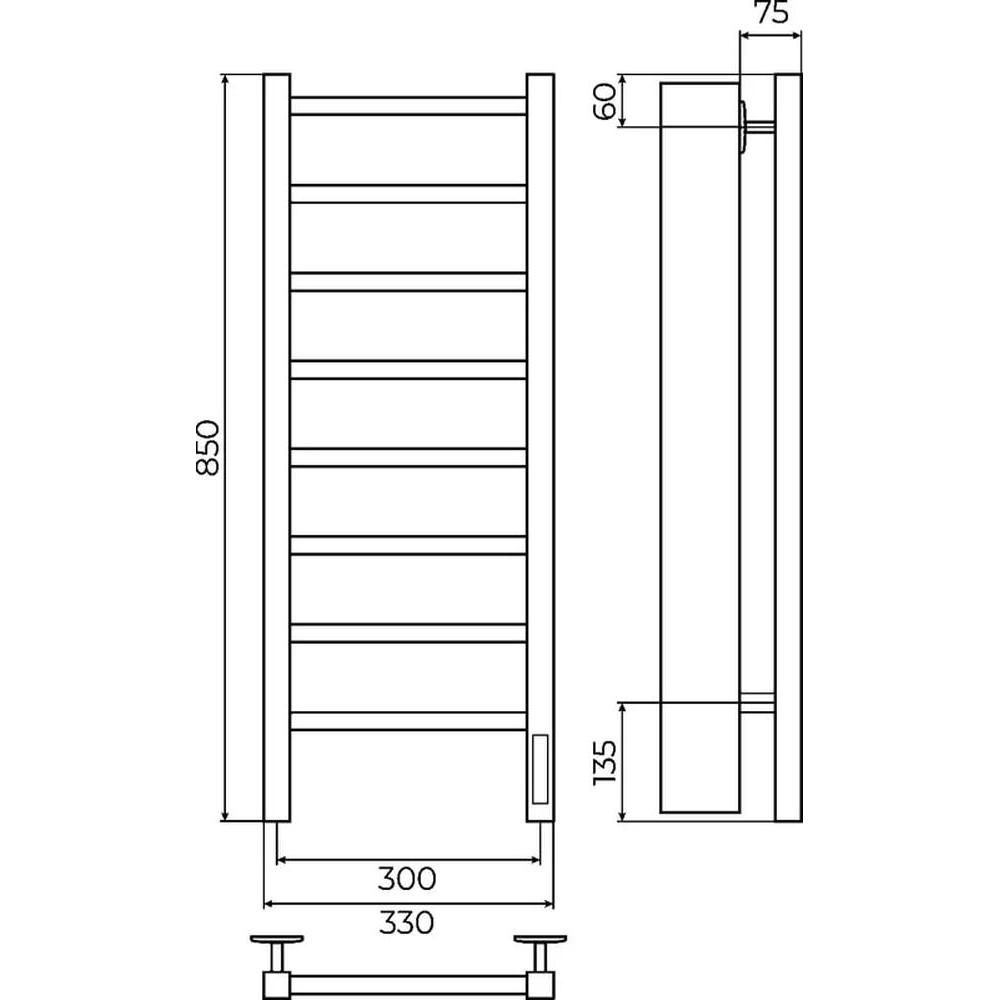 Полотенцесушитель электрический Terminus Ватикан П8 30х85