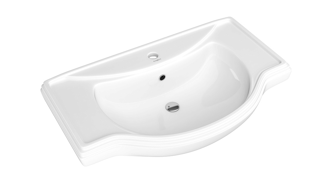 Тумба с раковиной Francesca Империя 80 напольная, 2 ящика, венге