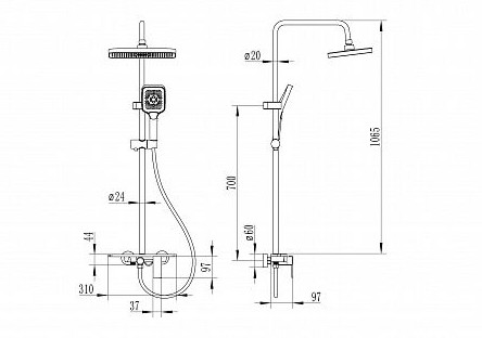 Душевая стойка Cerutti Spa ARRIGO