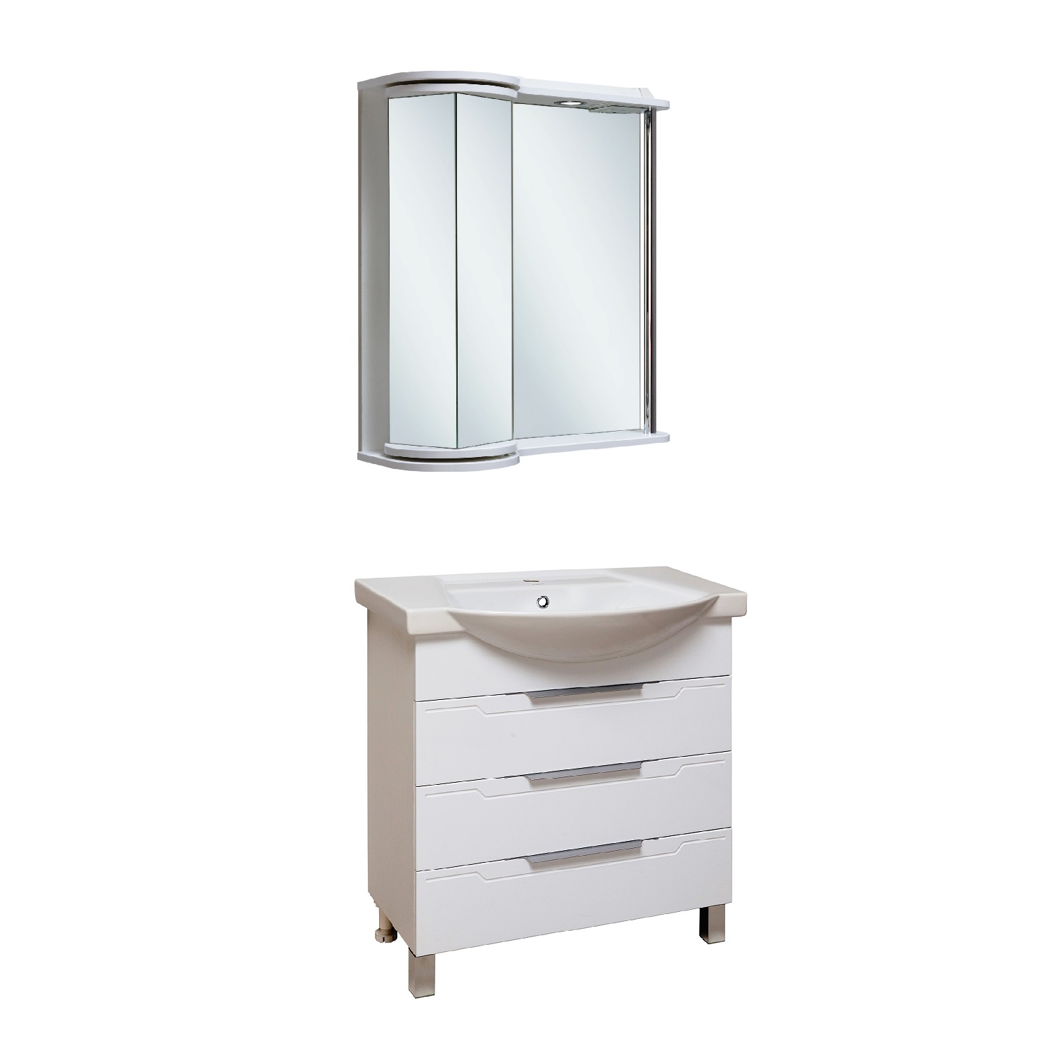 Зеркало-шкаф Runo Секрет 65 белый