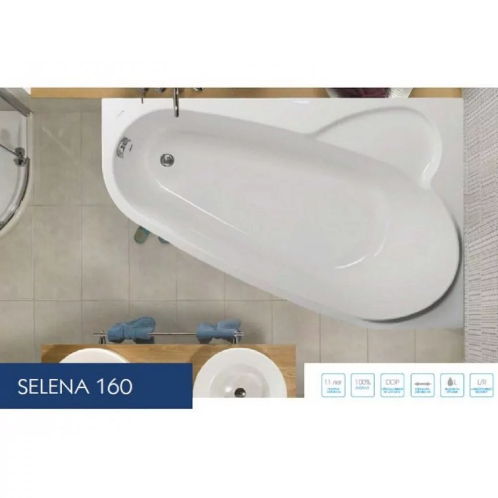 Ванна акриловая Vagnerplast Selena 160 правая от магазина Vanna-Vanna.ru!