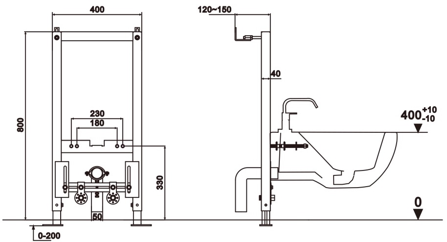 Инсталляция для подвесного биде IBERICA BLANCA MARCO BIDE (IBB003.0.000.000.000)
