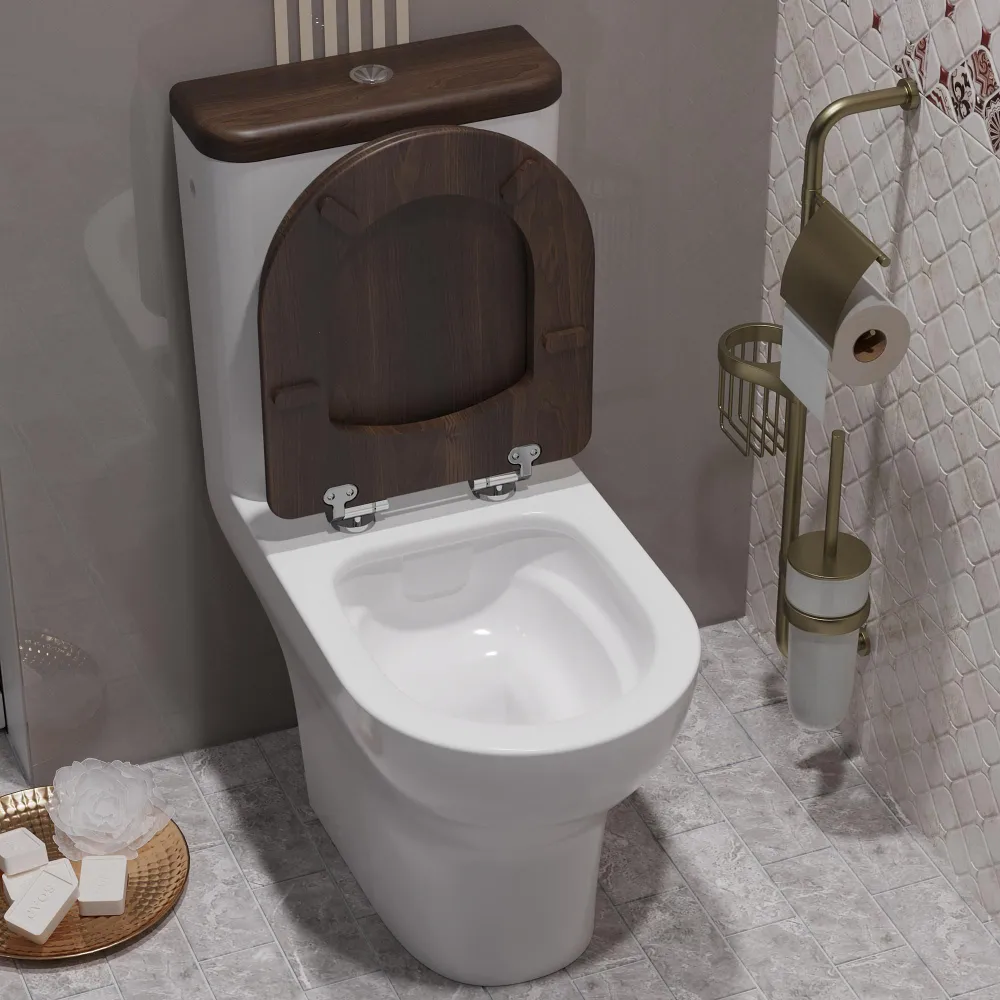 Унитаз-компакт Opadiris Палермо OS24724A белый, антикварный орех