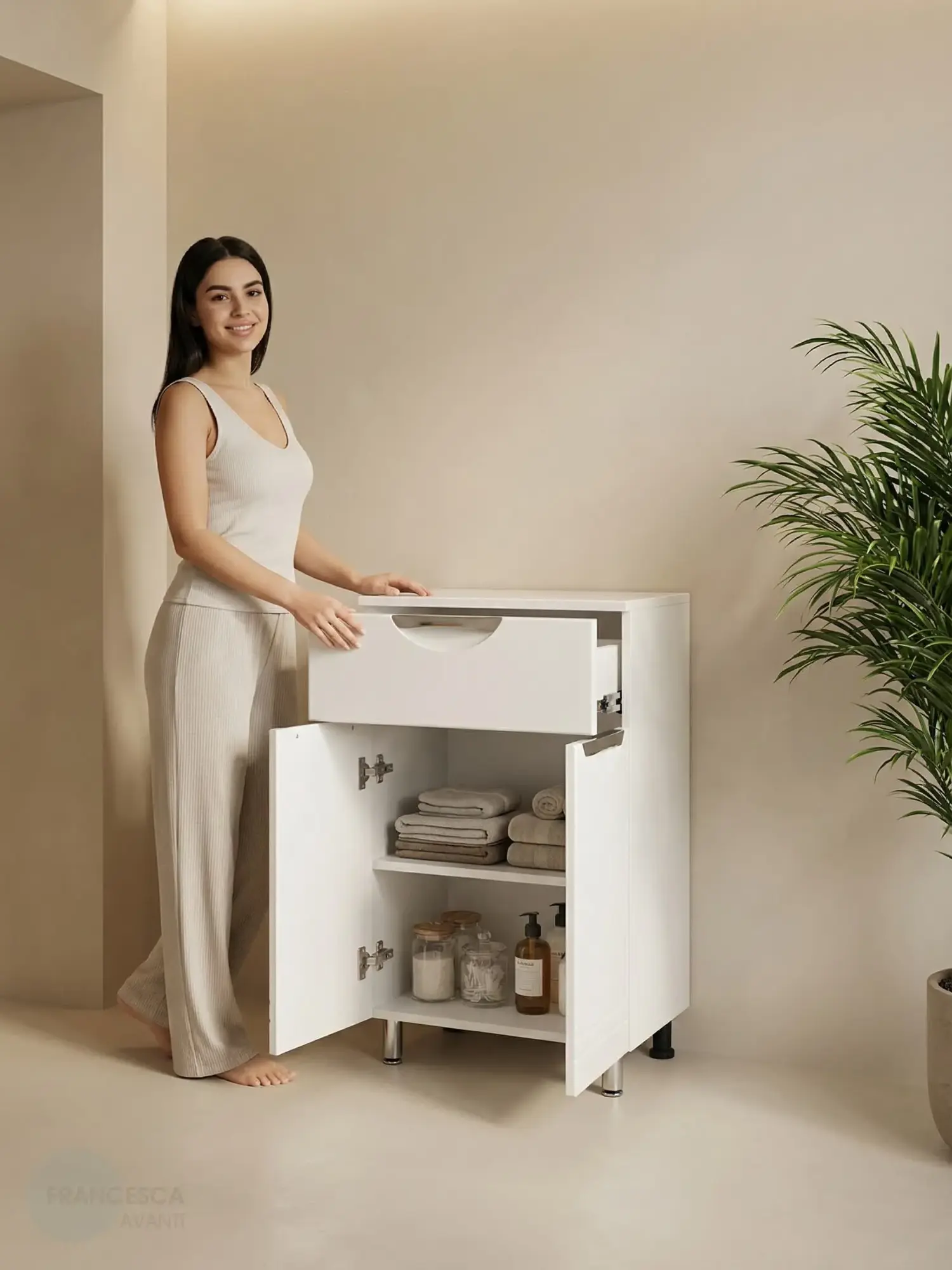 Тумба-комод Francesca Доминго 50 белая