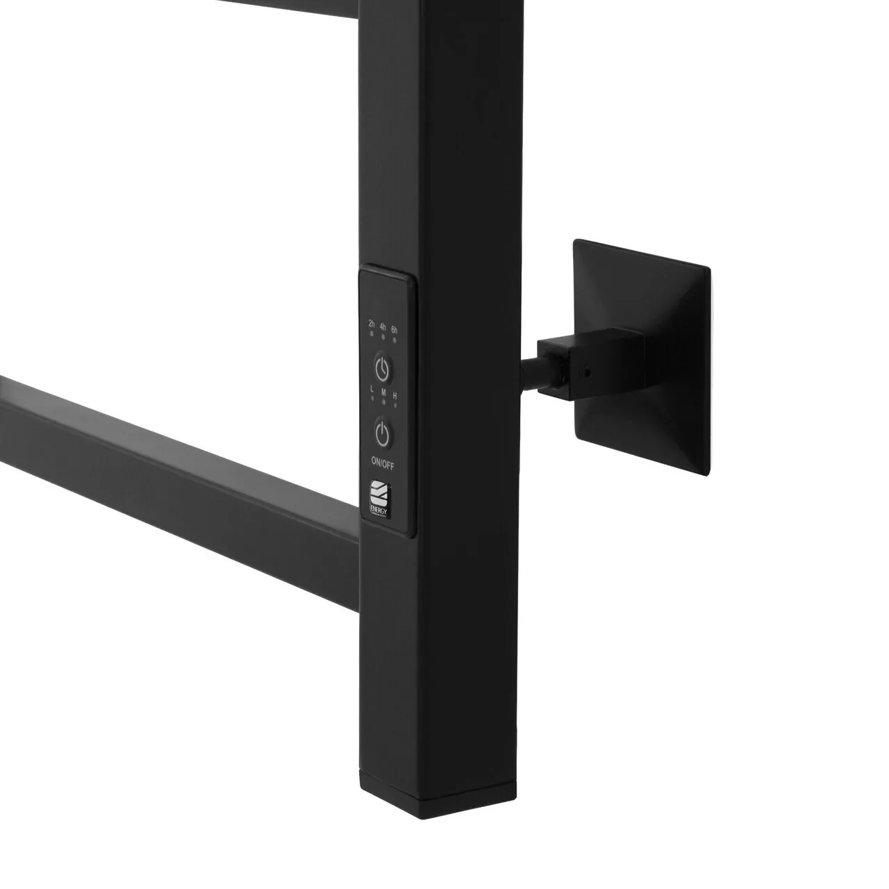 Полотенцесушитель электрический Energy Cube 900х400 с таймером, черный матовый