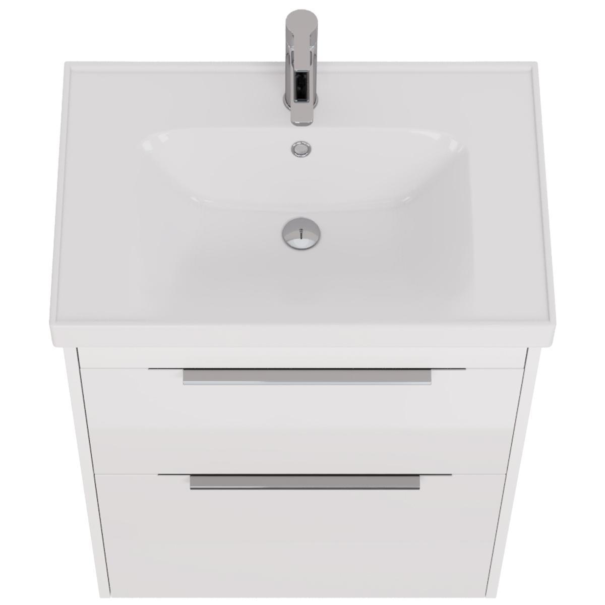 Тумба с раковиной подвесная/напольная Dreja Prime 70 см, белый