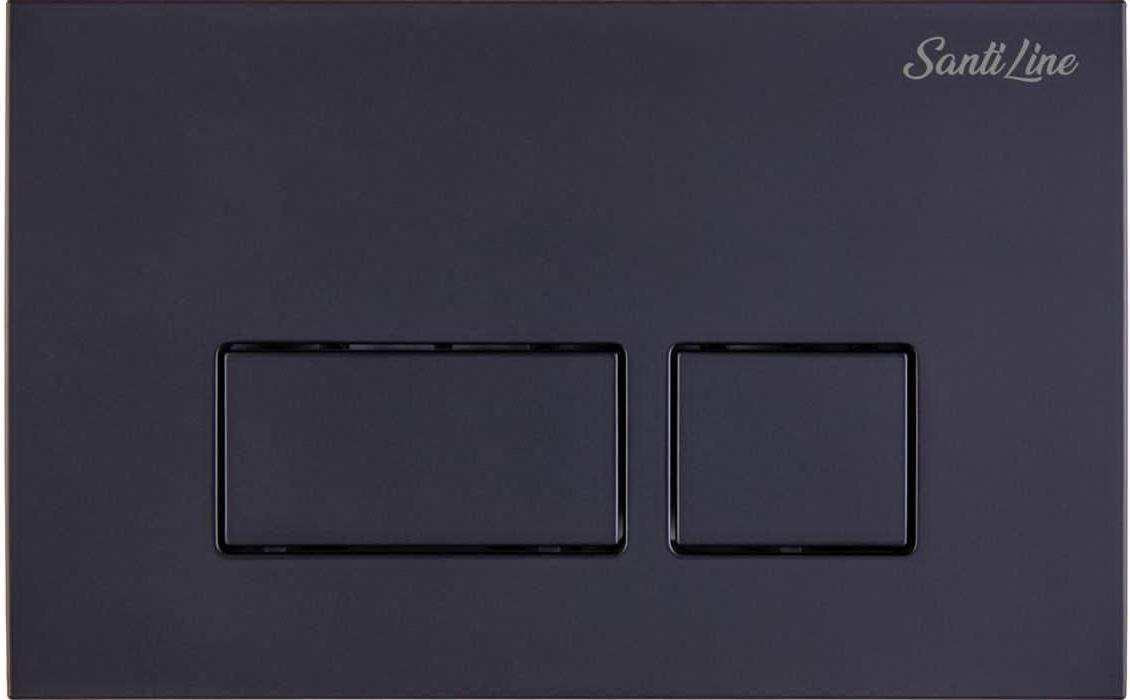 Инсталляция 2в1 с кнопкой квадрат SantiLine SL-04 SL-01 цвет черный