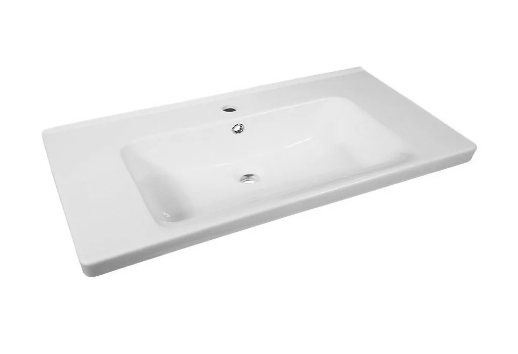 Тумба c раковиной Bellezza Санриса 100 напольная, 2 ящика, белая