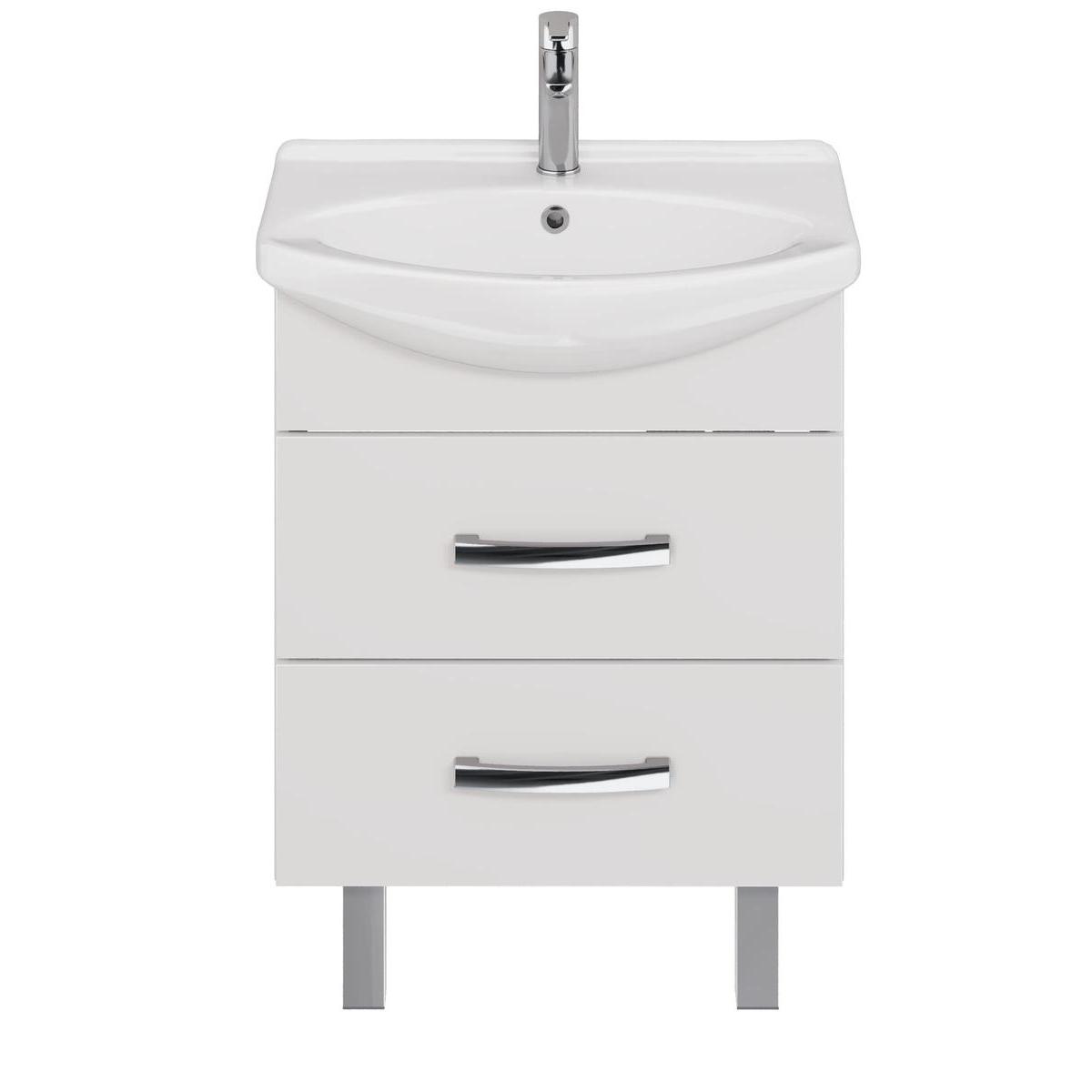 Тумба с раковиной напольная Dreja Alda 65 см, белый