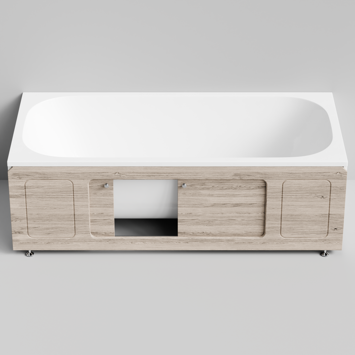 Экран под ванну Vod-ok Лидер 180 раздвижной Дубослив ореховый светлый