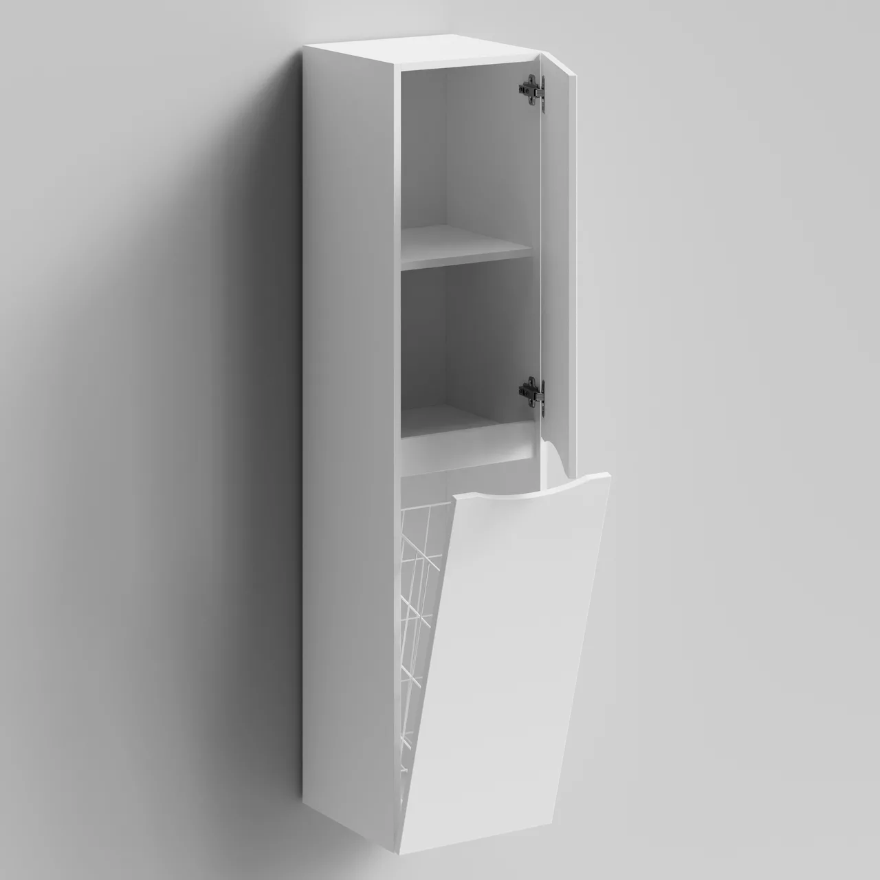 Пенал Vod-ok Лайт 35 L/R подвесной, с корзиной, белый + 13 цветов