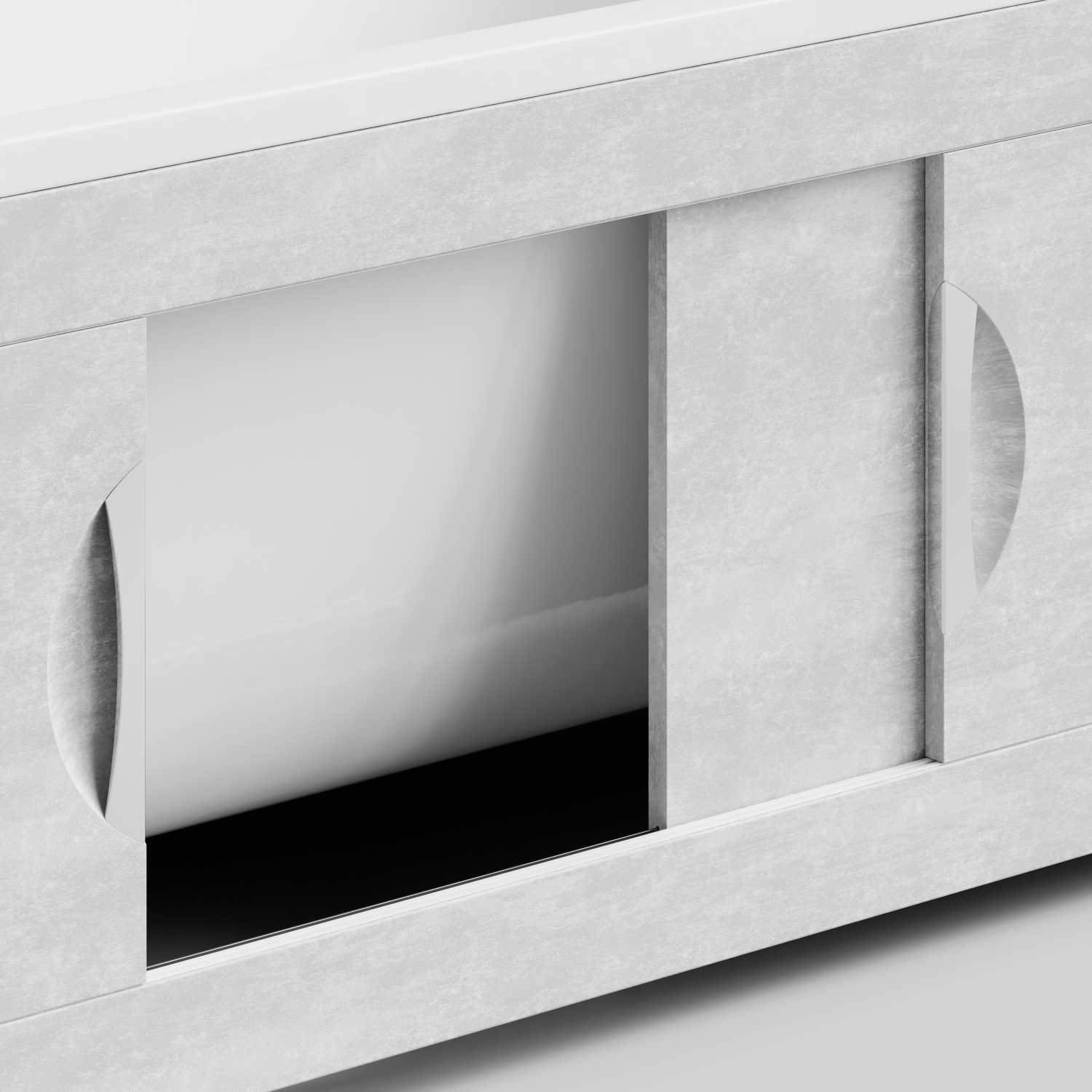 Экран под ванну Vod-ok Топ 170 раздвижной Белый камен