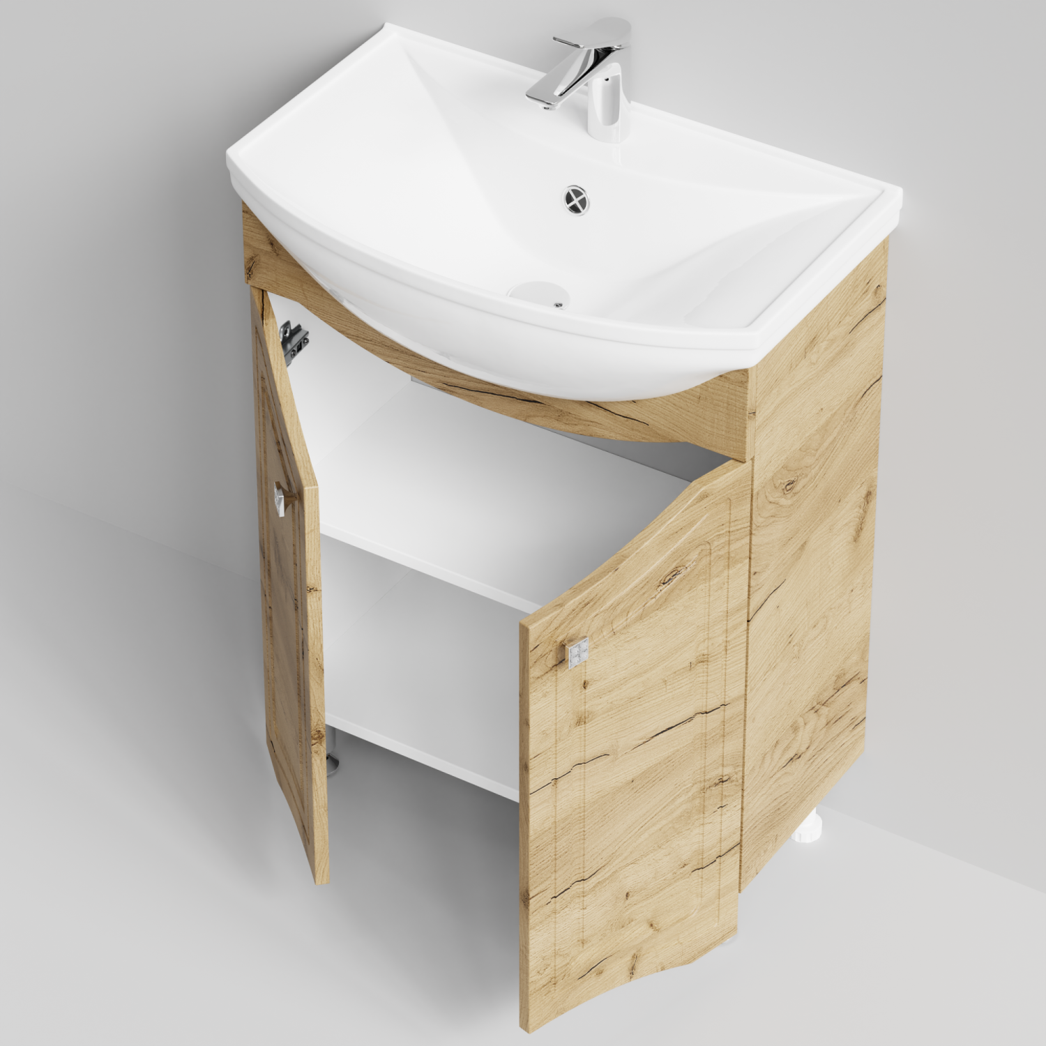 Тумба с раковиной Адам 65 напольная, Дуб Тортуга