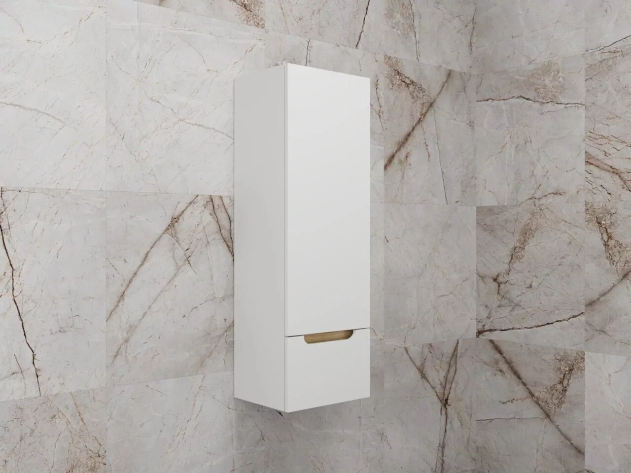 Пенал Style Line Бали 36 R подвесной, белый софт