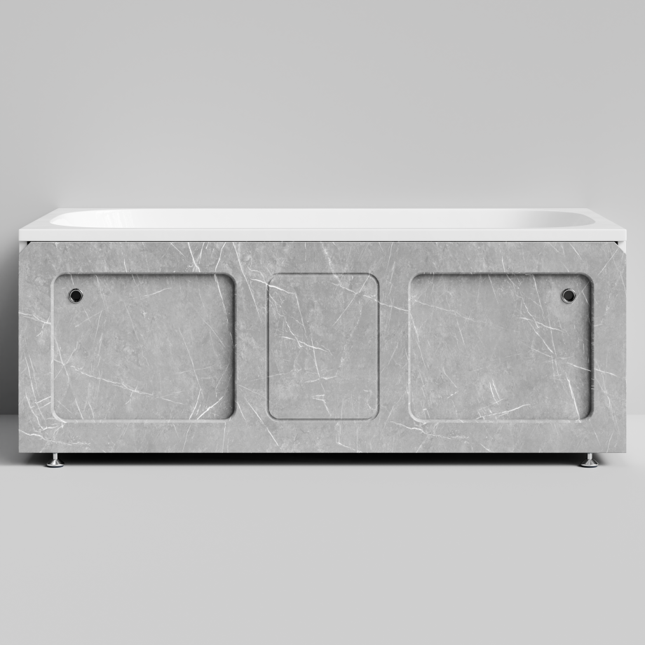 Экран под ванну Vod-ok Хит 150 раздвижной Мрамор Белый софт тач