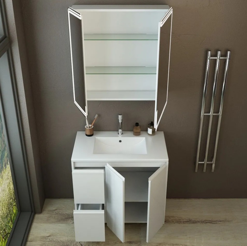 Зеркало-шкаф Emmy Мадрид 80 с подсветкой