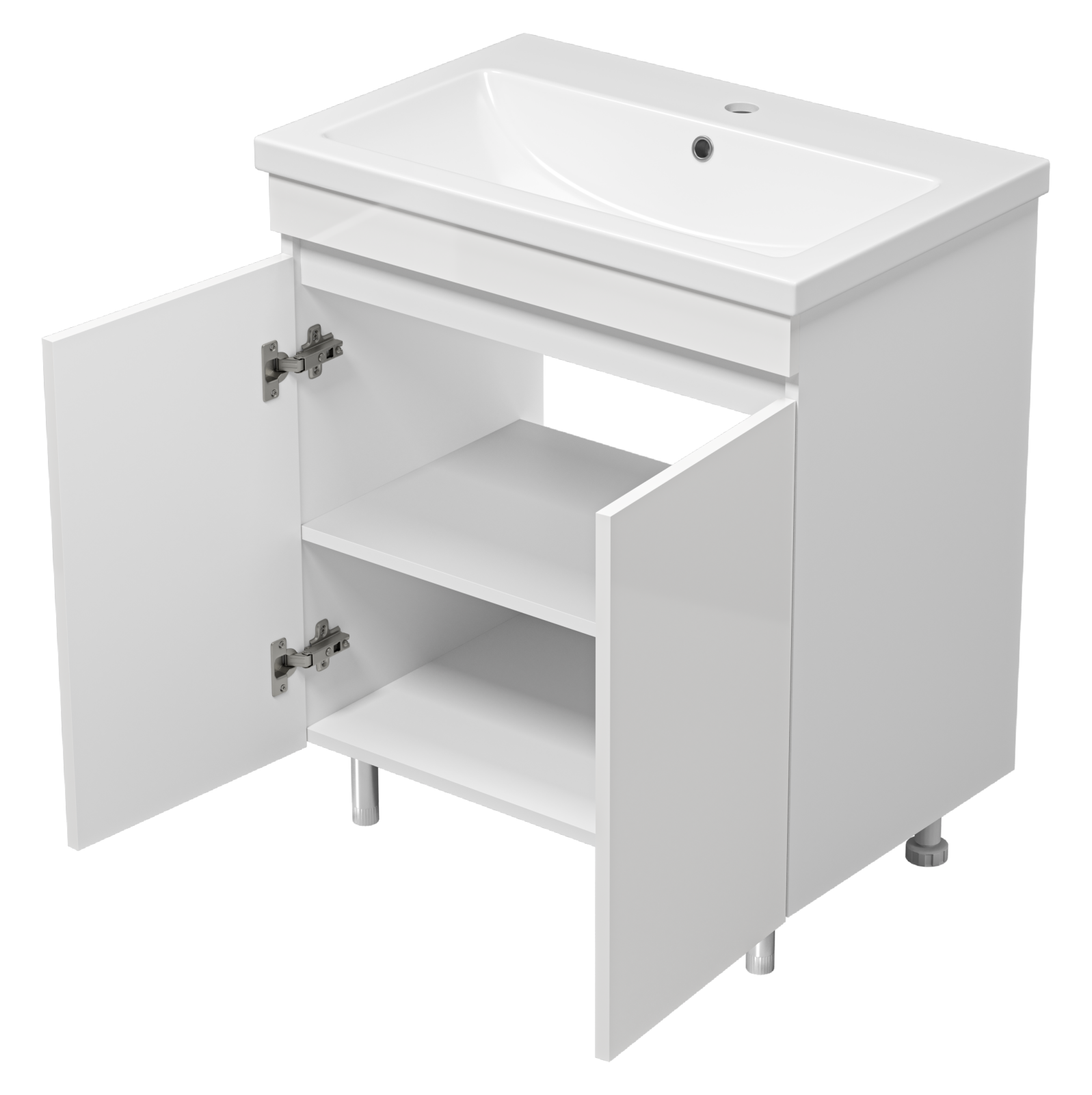 Тумба с раковиной Misty Енисей 70 белый