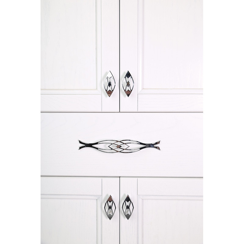 Пенал ASB Woodline Модерн 60 напольный, белый, патина серебро